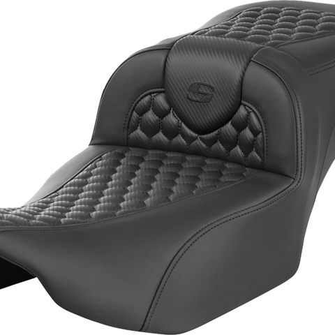 SADDLEMEN Roadsofa* Extended Reach Seat - without Backrest - Honeycomb - FLTR/FLHX '23-'24 823-07-19000 - Team Dream Rides