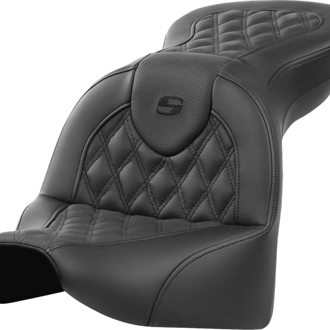 SADDLEMEN Roadsofa™ Seat for FXBR/S '18-'20 – Lattice Stitch, Without Backrest