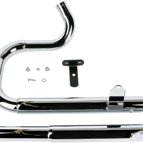 BASSANI XHAUST Pro Street Exhaust Chrome XL-325F for 1986-2003 Harley XL Models