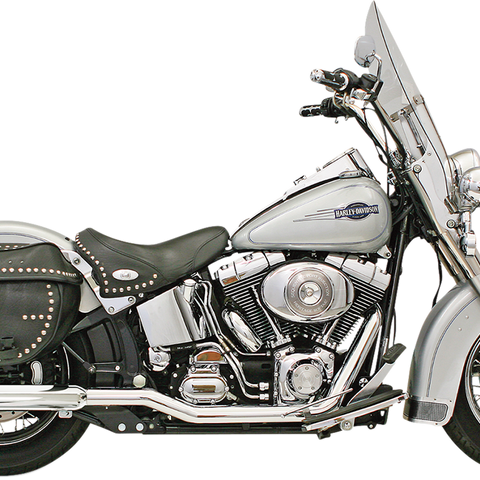 BASSANI XHAUST Power Curve True-Dual Crossover Header Pipes for '07-'17 Softail - Part SFT-212