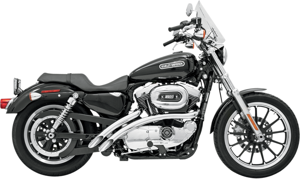 BASSANI XHAUST Radial Sweepers Exhaust System for Harley-Davidson XL - Chrome - Part XL-FF12