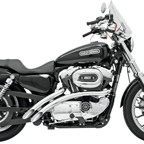 BASSANI XHAUST Radial Sweepers Exhaust System for Harley-Davidson XL - Chrome - Part XL-FF12