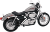 BASSANI XHAUST Radial Sweepers Exhaust System for Harley Davidson XL '07-'13 - Chrome, Part XL4-FF12CL