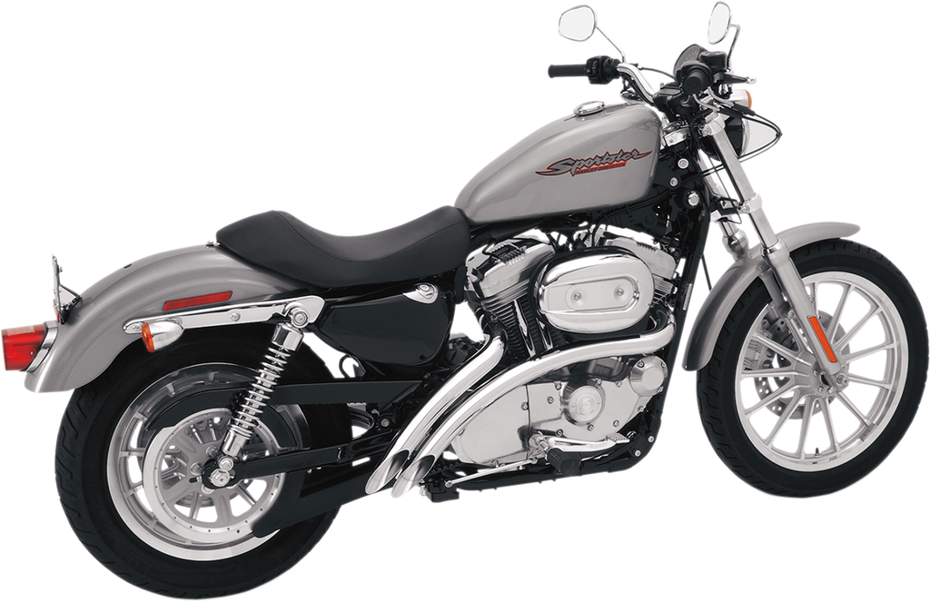 BASSANI XHAUST Radial Sweepers Exhaust System for Harley Davidson XL '07-'13 - Chrome, Part XL4-FF12CL