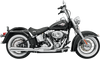 BASSANI XHAUST 2:1 Chrome Long Exhaust System for Harley Softail 12111J