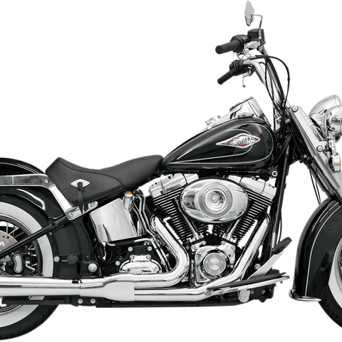 BASSANI XHAUST 2:1 Chrome Long Exhaust System for Harley Softail 12111J