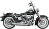 BASSANI XHAUST FireFlight Exhaust for Harley Softail 12113B Chrome Finish