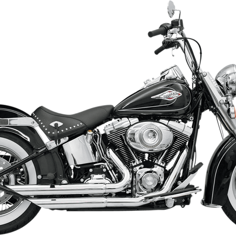 BASSANI XHAUST FireFlight Exhaust for Harley Softail 12113B Chrome Finish