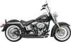 BASSANI XHAUST FireSweep Exhaust for Softail – Black, Part No. 12123D