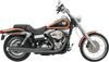 BASSANI XHAUST Road Rage Exhaust for 2006-2017 Harley FXD - Black Finish, Part No. 13121J
