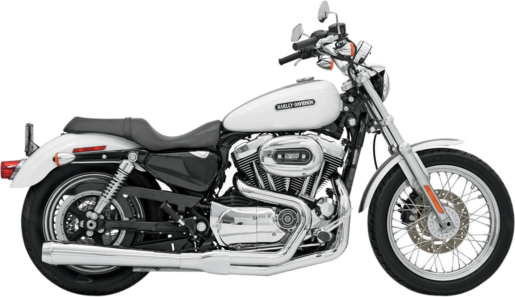 BASSANI XHAUST Road Rage Exhaust for Harley-Davidson XL 2004-2013 - Chrome, Part 14111J