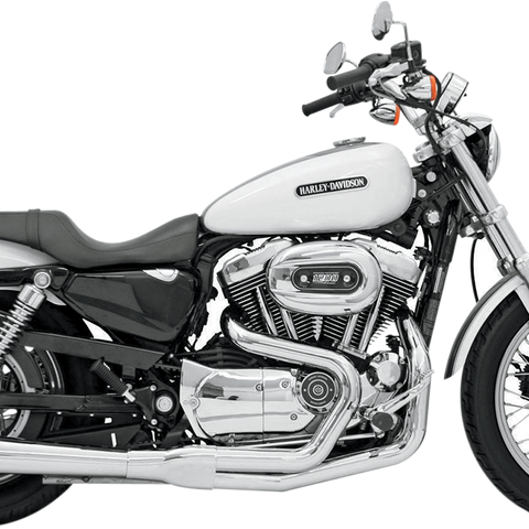 BASSANI XHAUST Road Rage Exhaust for Harley-Davidson XL 2004-2013 - Chrome, Part 14111J