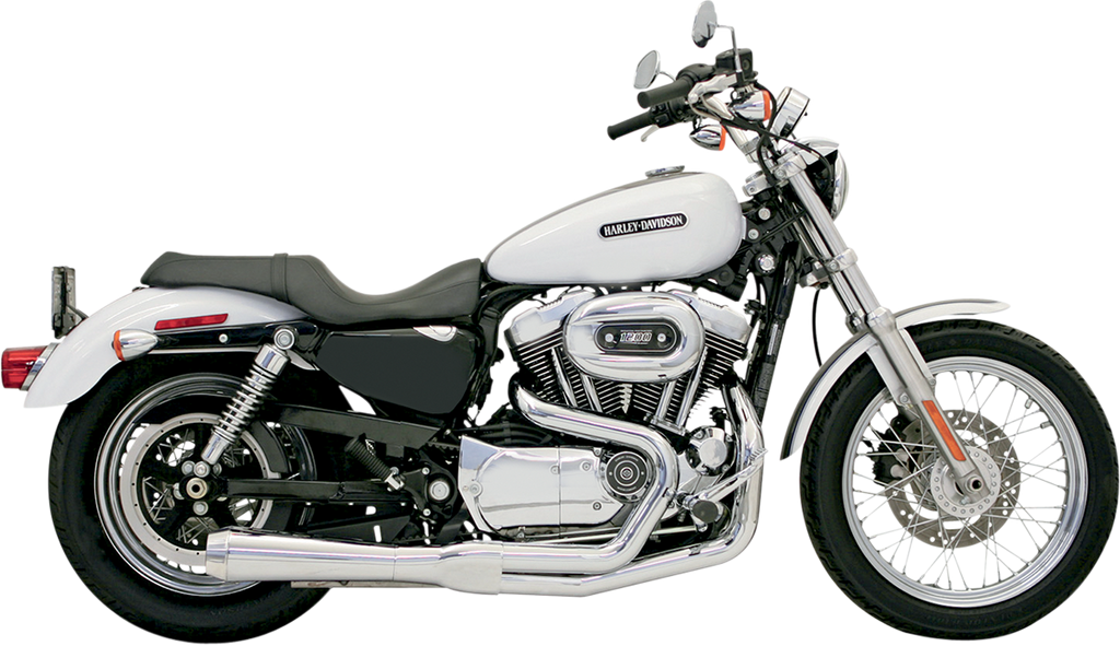 BASSANI XHAUST Road Rage Exhaust Chrome Short for Harley-Davidson XL 2004-2013 - Part 14112J