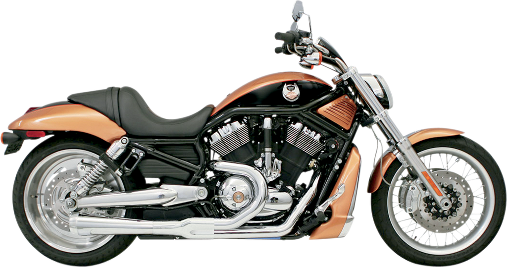 BASSANI XHAUST Road Rage 2:1 Exhaust System for Harley Davidson - Chrome 1V12J