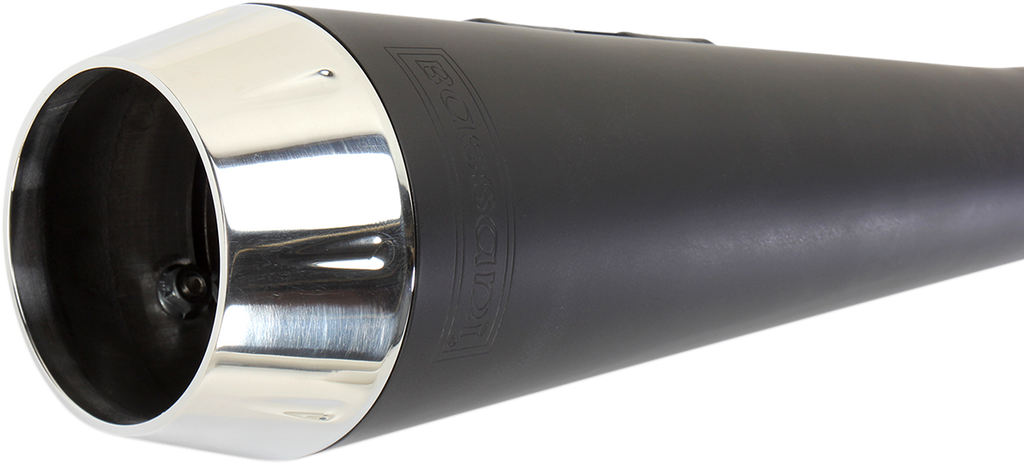 BASSANI XHAUST Road Rage Exhaust - Black Short Slip-On for Harley-Davidson FXD 2006-2017 (Part #13122J)