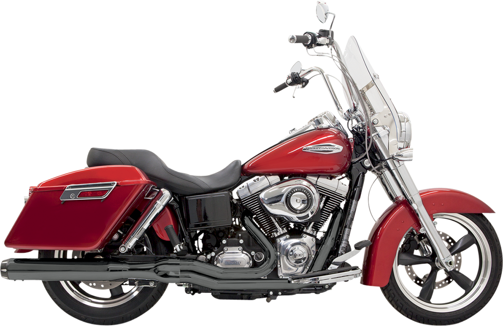 BASSANI XHAUST 1D28RB 2:1 Exhaust System for Harley FLD - Black Finish