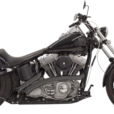 Bassani Xhaust 1SD1FB Radial Sweepers Black Stepped Exhaust System