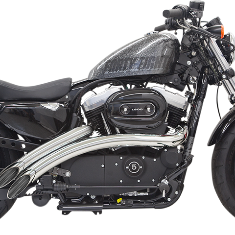 BASSANI XHAUST Radial Sweepers Exhaust System for Harley XL 1X2FC in Chrome