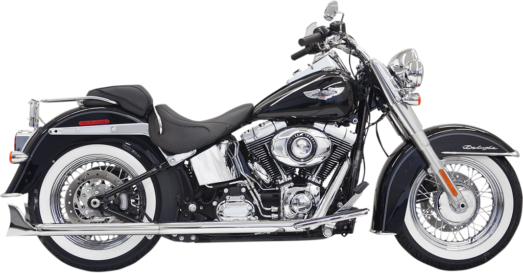 BASSANI XHAUST True Duals Exhaust System with Fishtail Mufflers for Softail 1S46E-30