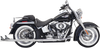 BASSANI XHAUST True Duals Exhaust System with Fishtail Mufflers for Softail - 36 Inch - Model 1S66E-36