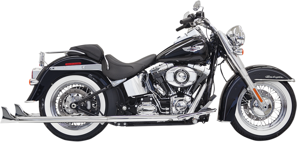 BASSANI XHAUST True Duals Exhaust System with Fishtail Mufflers for Softail - 36 Inch - Model 1S66E-36