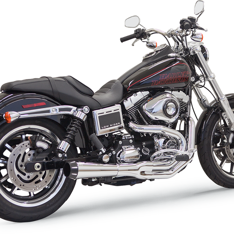 BASSANI XHAUST Mega Power Exhaust for FXD/FXDWG with Mid/Forward Controls - Chrome (Part #1D32R)