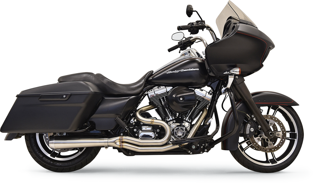 Bassani Xhaust 1F12SS 2:1 Stainless Steel Exhaust System with Megaphone Design