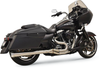Bassani Xhaust 1F11SS 2:1 Exhaust System with Stainless Steel Megaphone Muffler for Harley Davidson