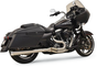 Bassani Xhaust 1F11SS 2:1 Exhaust System with Stainless Steel Megaphone Muffler for Harley Davidson