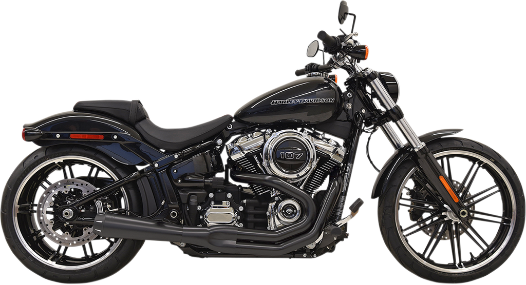 BASSANI XHAUST 2:1 Exhaust System for Motorcycles - Black 1S62RB