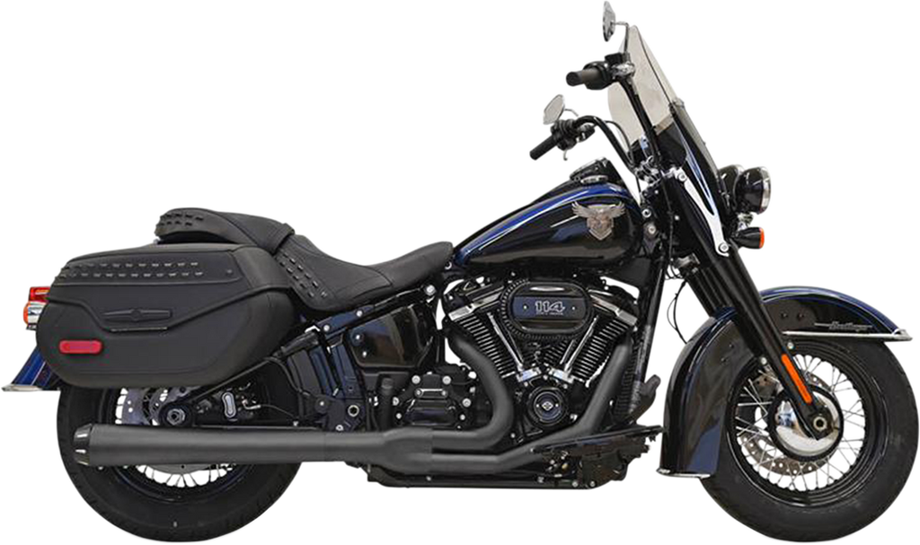 BASSANI XHAUST 2-into-1 Road Rage Exhaust System - Black (Part Number 1S91RB)