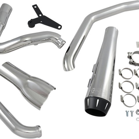BASSANI XHAUST 2-into-1 Road Rage Exhaust System - Chrome (Part Number: 1S94R)