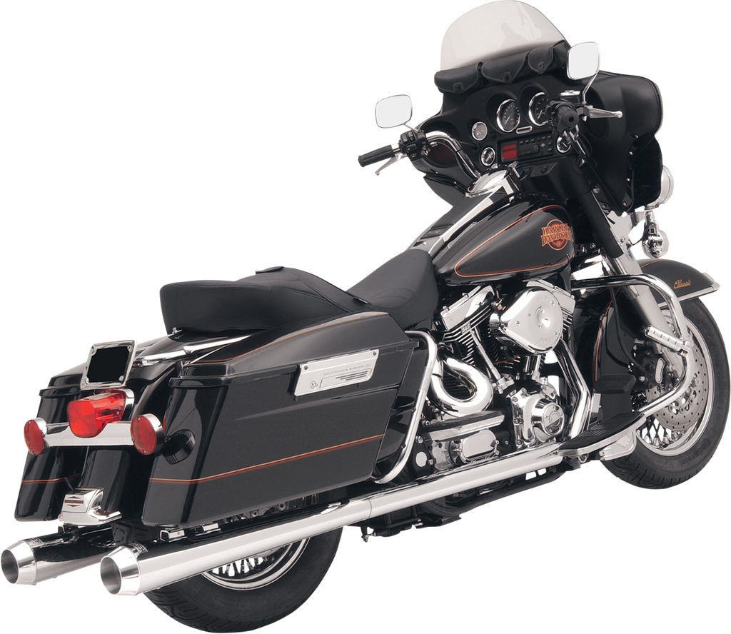BASSANI XHAUST Megaphone Mufflers for Chrysler and Polaris - Tapered Design with Standard Baffle, Part Number FLH-517