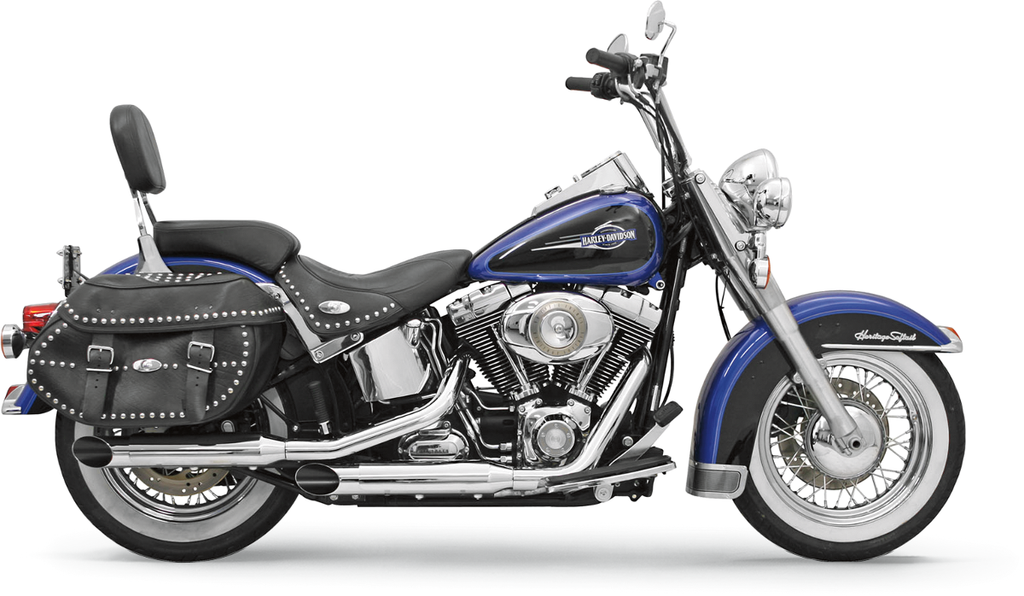 BASSANI XHAUST 3-Inch Chrome Mufflers for Softail 2007-2017 – Part #12117F