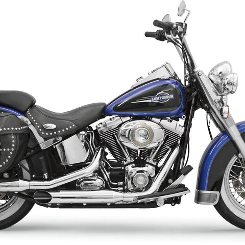 BASSANI XHAUST 3-Inch Chrome Mufflers for Softail 2007-2017 – Part #12117F