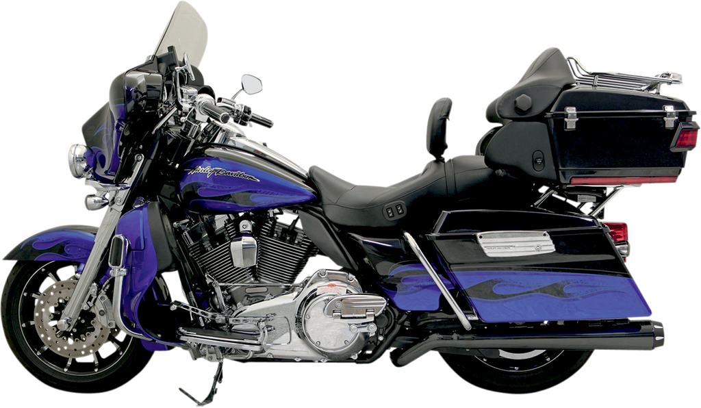 BASSANI XHAUST Mega Power Pseudo Muffler for '09-'20 FL Models, Black - Part No. 1F49RB