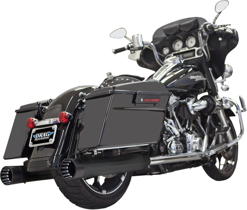 Bassani Exhaust DNT Straight Can Mufflers for Harley-Davidson FL 1995-2016 – Black, Part Number 1F7DNT5B
