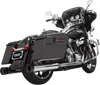 BASSANI XHAUST DNT Straight Can Mufflers for '95-'16 FL – Chrome/Black, Part #1F7DNT5