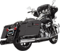 BASSANI XHAUST DNT Straight Can Mufflers for '95-'16 FL – Chrome/Black, Part #1F7DNT5