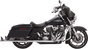 BASSANI XHAUST Fishtail Mufflers - Chrome 36" for 95-16 Harley Touring - Part 1F17E36