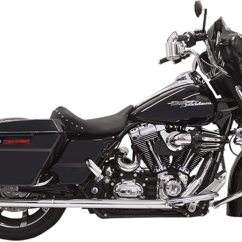 BASSANI XHAUST Fishtail Mufflers for 1995-2016 Harley Touring – Chrome with Baffle, 36 inches, Part #1F27E36