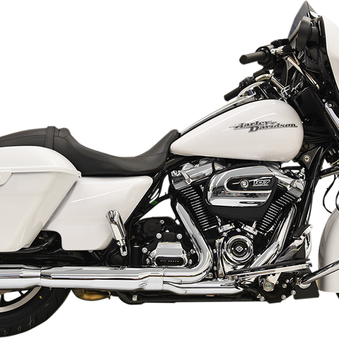 BASSANI XHAUST DNT Straight Can Mufflers for FL - Chrome and Black Finish, Part Number 1F72DNT5