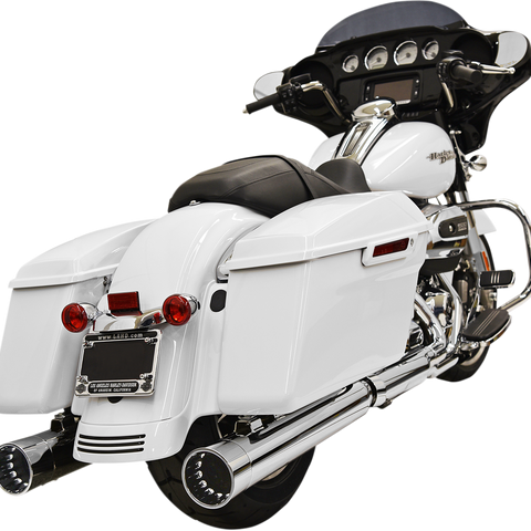 BASSANI XHAUST DNT Straight Can Mufflers for FL - Chrome (Part Number 1F72DNT6)