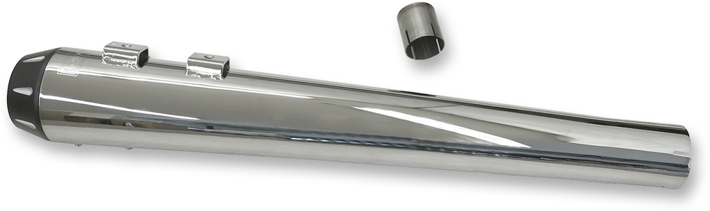 BASSANI XHAUST 2:1 Chrome Megaphone Muffler with Block Off Cap – Part Number 1F17R