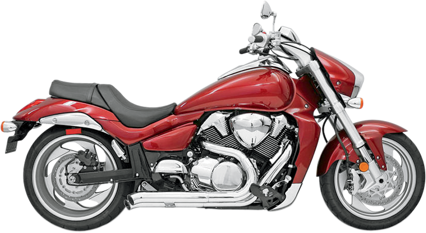 Bassani Xhaust Pro Street Turn-Out Exhaust System, Chrome, Suzuki M109R, SM9-3TO