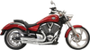 BASSANI XHAUST Pro-Street Chrome Exhaust with Turnout Ends - Part No. 6V23D