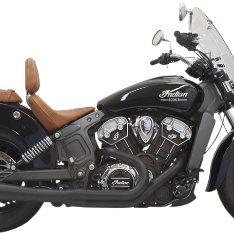 Bassani Xhaust 2:1 Black Short Exhaust System for Scout, Part Number 8S12JB