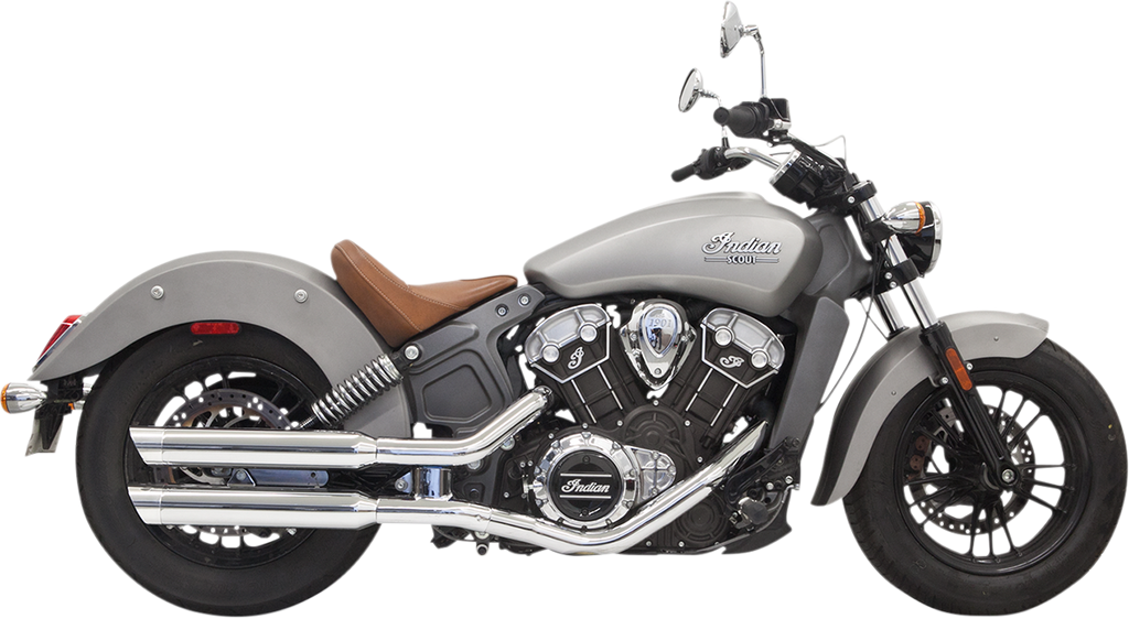 BASSANI XHAUST Classic Slip-On Mufflers, Chrome, Scout, Part Number 8S17SC