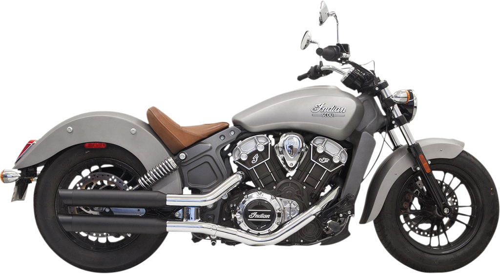 Bassani Xhaust Classic Slip-On Mufflers for Scout, Black, Part Number 8S17BSB