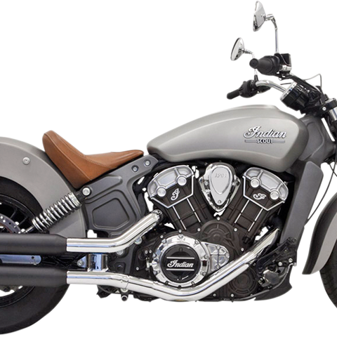 BASSANI XHAUST 8S27BSB Slip-On Mufflers with Billet End Caps, Black